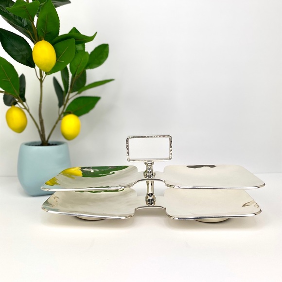 AFM Argenteria Other - Modern 2 tier silver tray.